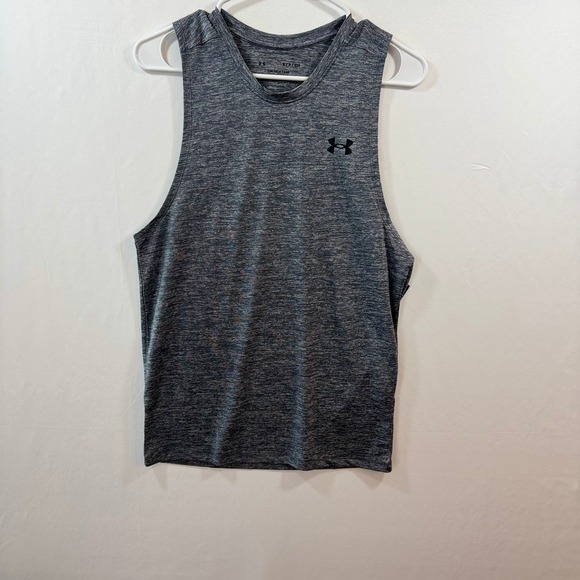 Under Armour Other - Under Armour Mens Tech Tank Gray Heather Fitted Training Gym Shirt S 1382795-025